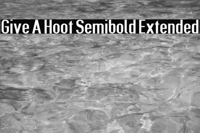 Give A Hoot Semibold Extended Font examples