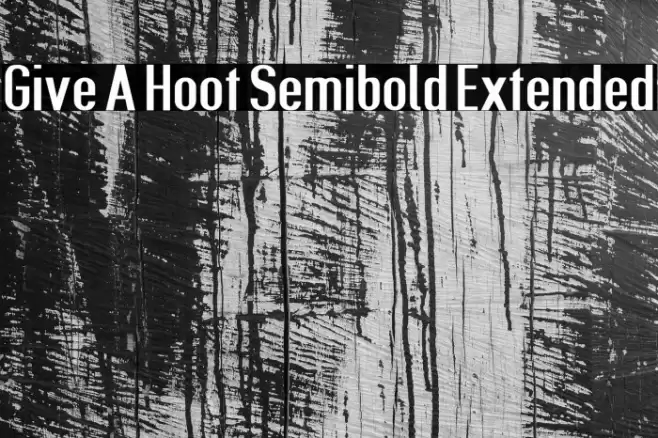 Give A Hoot Semibold Extended Font examples
