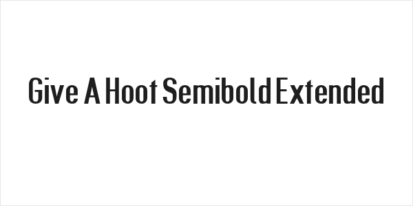 Give A Hoot Semibold Extended Logo