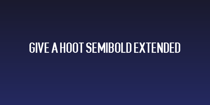 Give A Hoot Semibold Extended Social Header