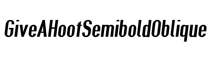Give A Hoot Semibold Oblique Font