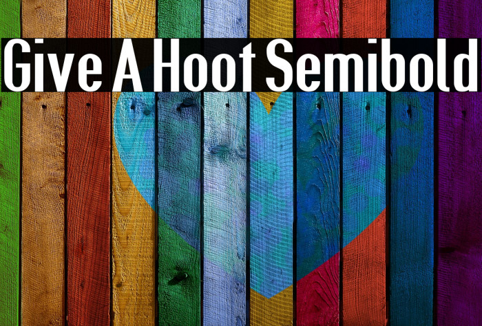 Give A Hoot Semibold Font examples