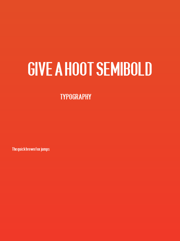 Give A Hoot Semibold Poster