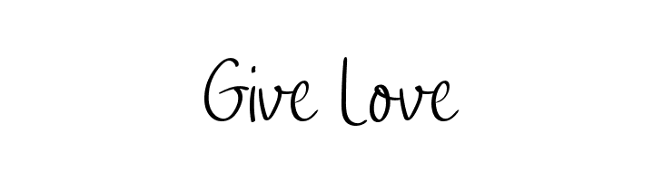 Give Love  免费字体下载