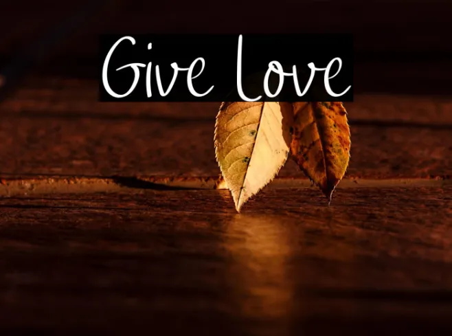 Give Love Example 1