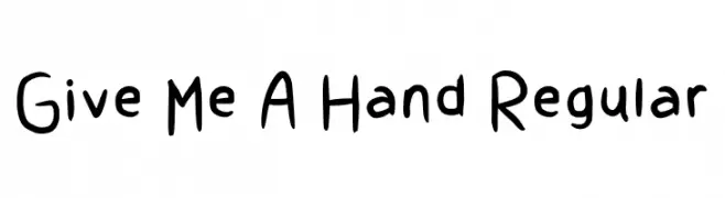 Give Me A Hand Regular  नि: शुल्क फ़ॉन्ट्स डाउनलोड