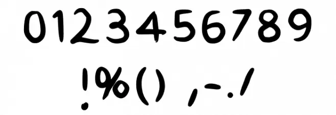 Give Me A Hand Regular Font OTHER CHARS