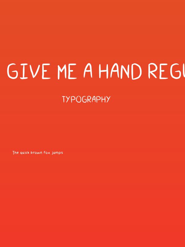 Give Me A Hand Regular Poster