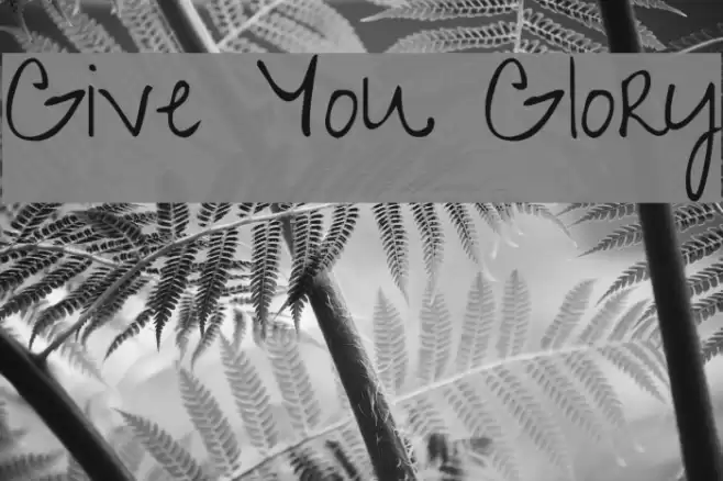 Give You Glory Font examples