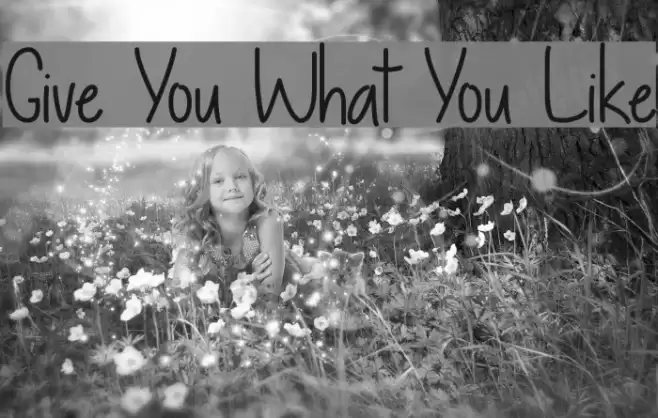 Give You What You Like Font examples