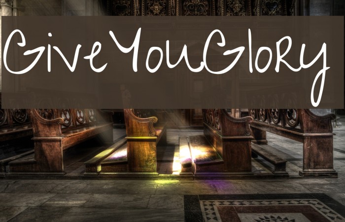 GiveYouGlory Font examples