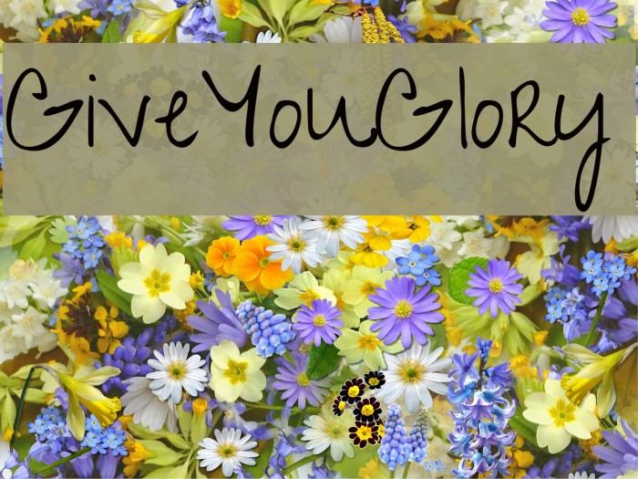 GiveYouGlory Font examples