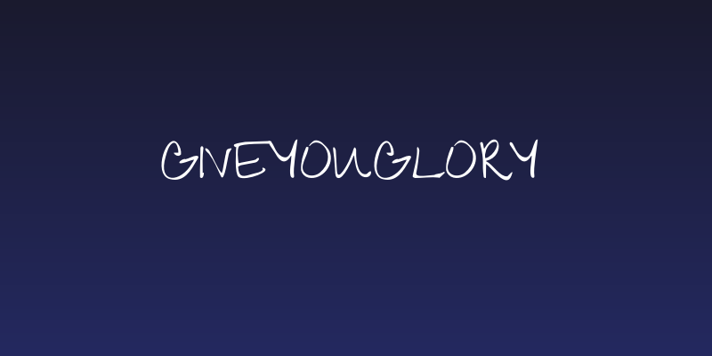 GiveYouGlory Social Header