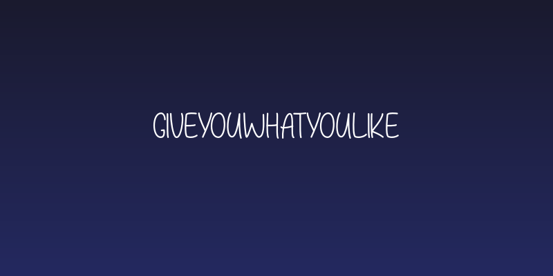 GiveYouWhatYouLike Social Header