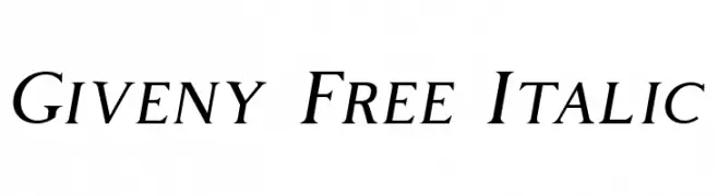 Giveny Free Italic  Frei Schriftart Herunterladen