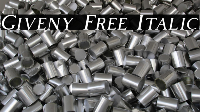 Giveny Free Italic Example 1