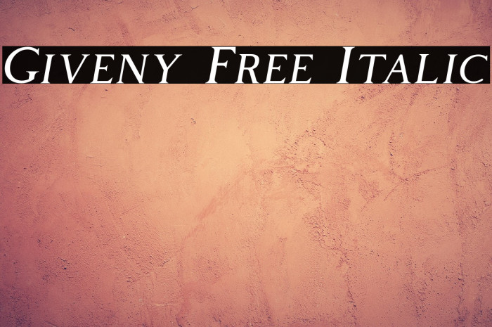Giveny Free Italic Example 2