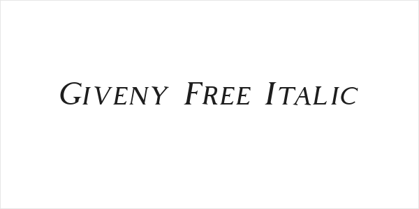Giveny Free Italic Logo