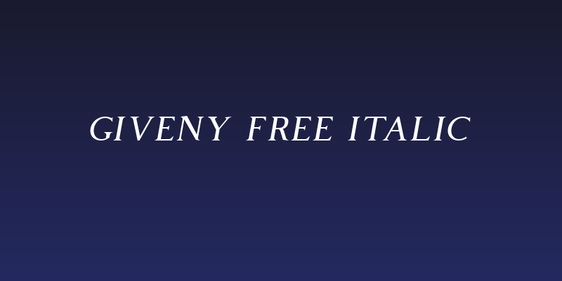 Giveny Free Italic Social Header