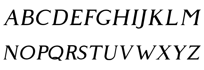 Giveny Free Italic Font LOWERCASE