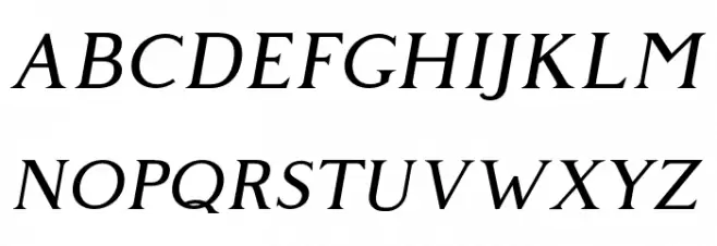 GivenyFree-Italic Schriftart Groß