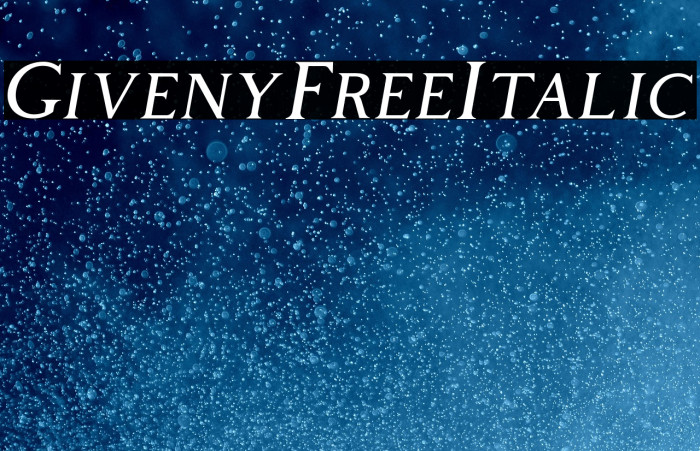 GivenyFree-Italic Example 2
