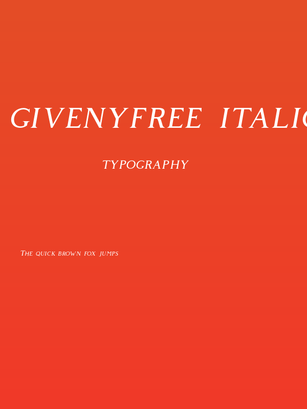 GivenyFree-Italic Poster