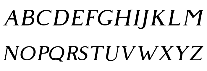 GivenyFree-Italic Font LOWERCASE