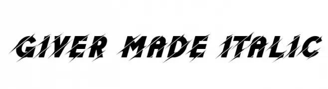 Giver Made Italic  تنزيل الخطوط