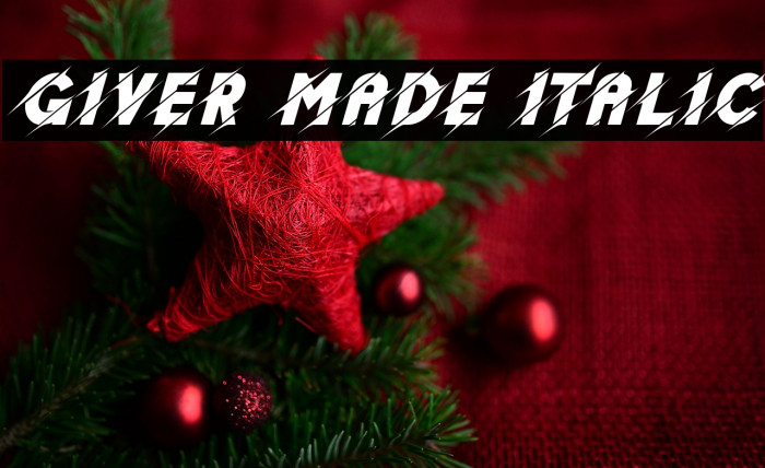 Giver Made Italic Example 1