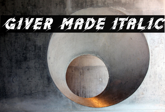 Giver Made Italic Example 2