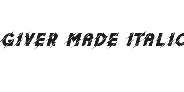 Giver Made Italic Logo