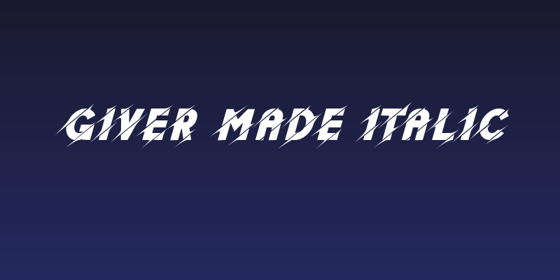 Giver Made Italic Social Header