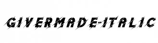 GiverMade-Italic  Скачать бесплатные шрифты