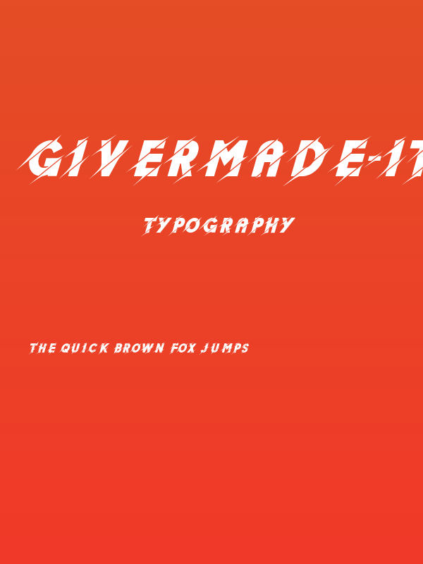 GiverMade-Italic Poster