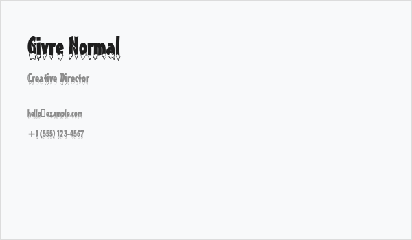 Givre Normal Business Card