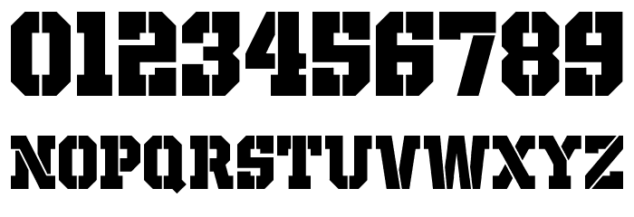 Giza Stencil CAPS Font OTHER CHARS