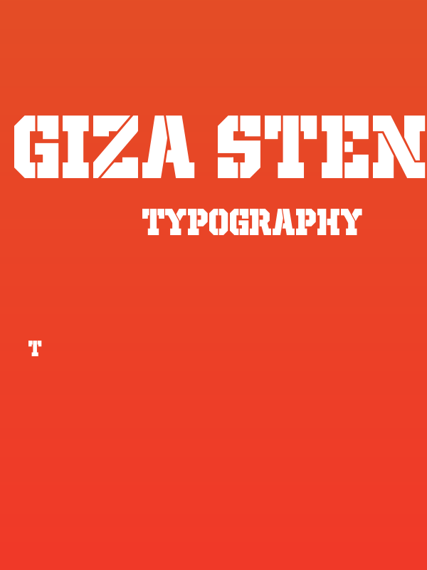 Giza Stencil CAPS Poster