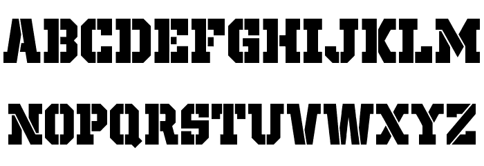 Giza Stencil CAPS Font LOWERCASE