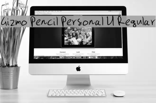 Gizmo Pencil Personal U Regular Font examples