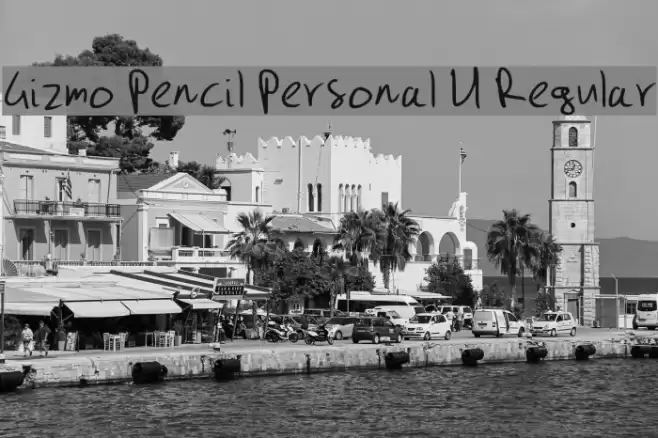 Gizmo Pencil Personal U Regular Font examples