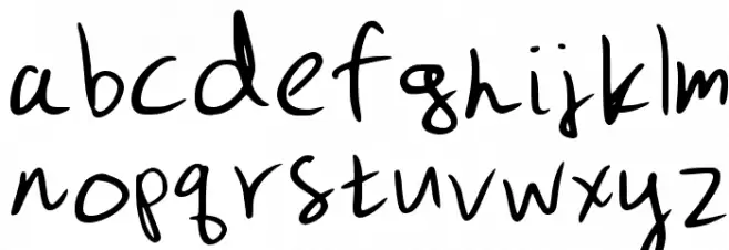 Gizmo Pencil Personal U Regular Font LOWERCASE