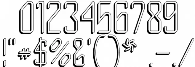 Gizmo - Shade Font OTHER CHARS