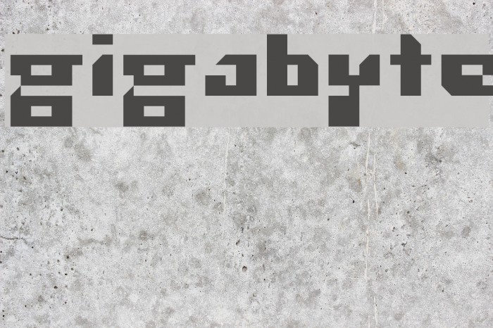 gigabyte Font examples