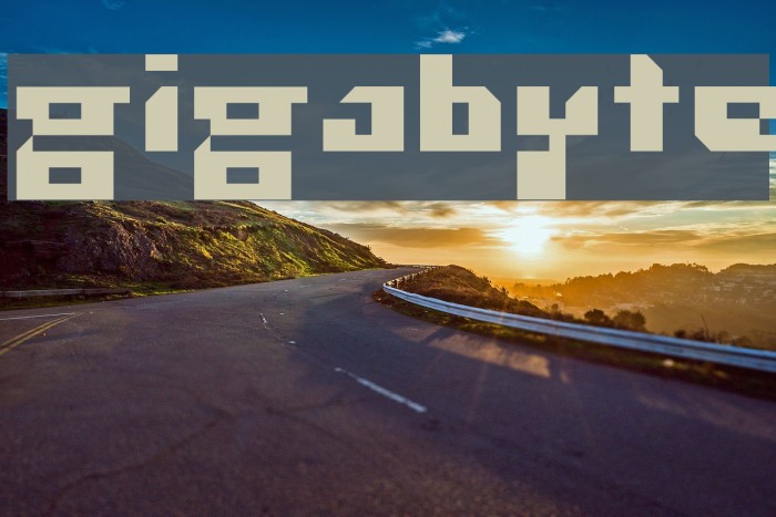 gigabyte Font examples