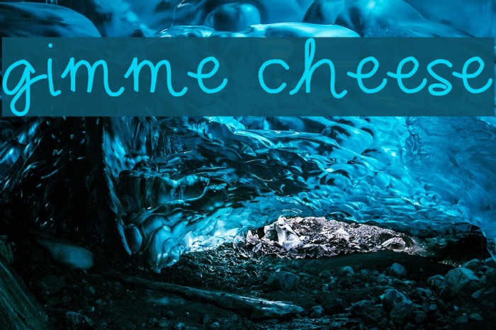 gimme cheese Font examples