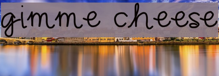 gimme cheese Font examples