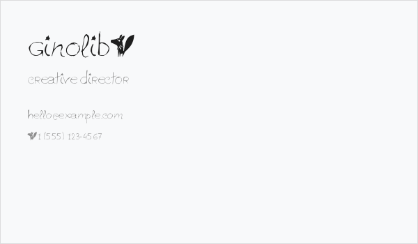 ginolib* Business Card