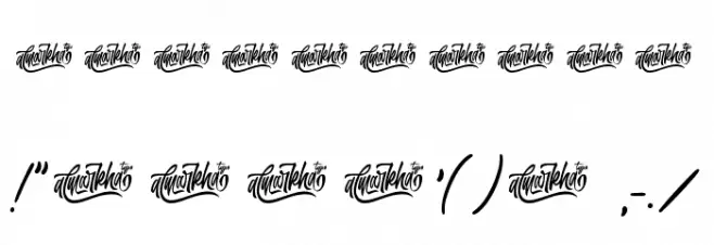 girly Font OTHER CHARS