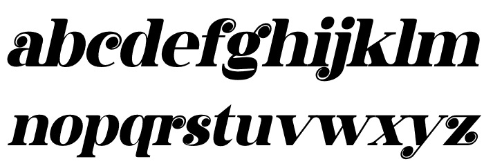 gisrida Italic Font LOWERCASE